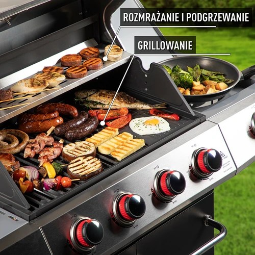 Ψησταριά υγραερίου dragON BBQ101, 11,7 kW, μαύρο-ασημί - 6