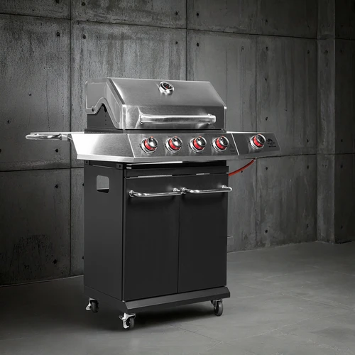 Ψησταριά υγραερίου dragON BBQ101, 11,7 kW, μαύρο-ασημί - 4
