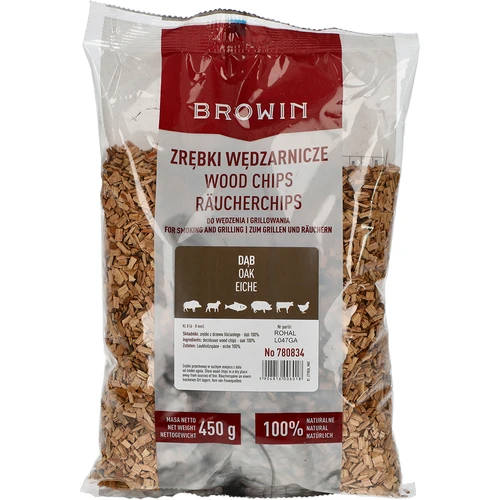 Ροκανίδια για κάπνισμα/γκριλ, δρυός, 450 g, κλ. 8