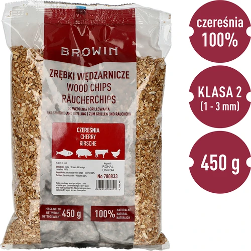 Ροκανίδια για κάπνισμα/γκριλ, κερασιά, 450 g, κατ. 2 - 3