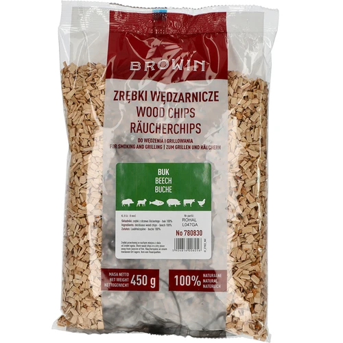 Ροκανίδια για κάπνισμα/ψήσιμο, οξιά, 450 g, κλ. 8