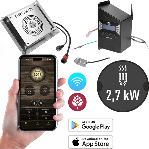 Σετ μονάδων με ελεγκτή Wi‑Fi dragON IQ 2,7 kW, για καπνιστήρια κήπου