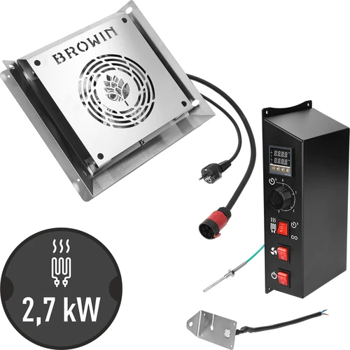 Σετ μονάδων με ψηφιακό θερμοστάτη - dragON 2,7 kW, για καπνιστήρια κήπου