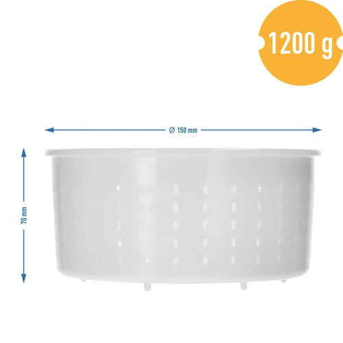 Στρογγυλό καλούπι τυροκόμησης Ø15 x 7cm για 1200 g - 7