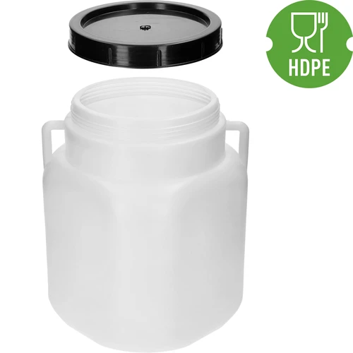 Τετράγωνο βαρέλι 20 L, λευκό, με χειρολαβές, Sterk - 4