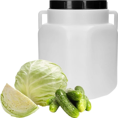 Τετράγωνο βαρέλι 20 L, λευκό, με χειρολαβές, Sterk - 3