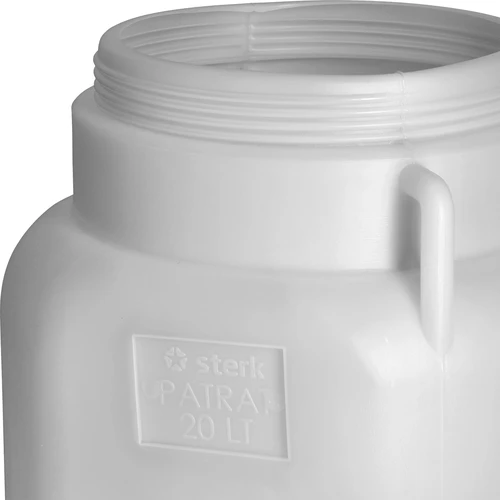 Τετράγωνο βαρέλι 20 L, λευκό, με χειρολαβές, Sterk - 8