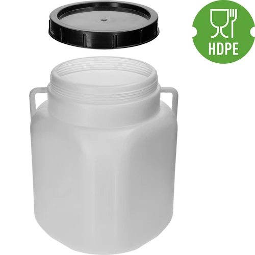 Τετράγωνο βαρέλι 30 L, λευκό, με χερούλια, Sterk - 4