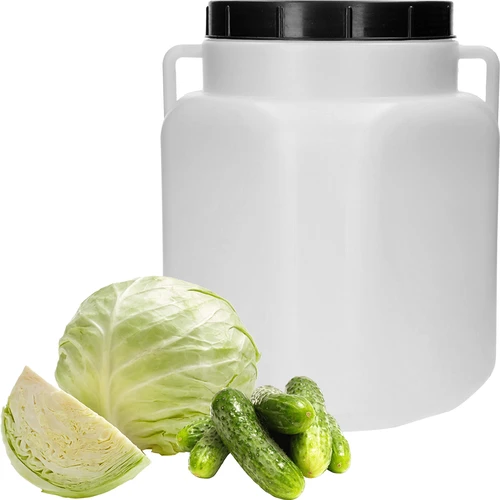 Τετράγωνο βαρέλι 30 L, λευκό, με χερούλια, Sterk - 3