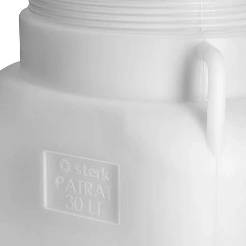 Τετράγωνο βαρέλι 30 L, λευκό, με χερούλια, Sterk - 8