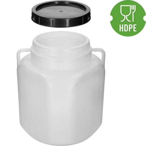 Τετράγωνο βαρέλι 40 L, λευκό, με χειρολαβές, Sterk - 4