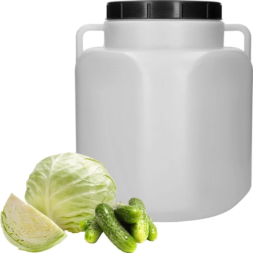 Τετράγωνο βαρέλι 40 L, λευκό, με χειρολαβές, Sterk - 3
