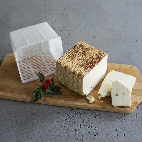 Τετράγωνο καλούπι τυροκομίας 11 x 11 x 8,5 cm για 500 g - 3