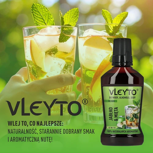 VLEYTO Μέντα & Μήλο – γευστική εσάνς με φυσικά αρώματα, 250 ml - 6
