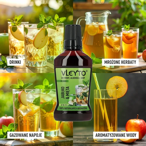 VLEYTO Μέντα & Μήλο – γευστική εσάνς με φυσικά αρώματα, 250 ml - 7