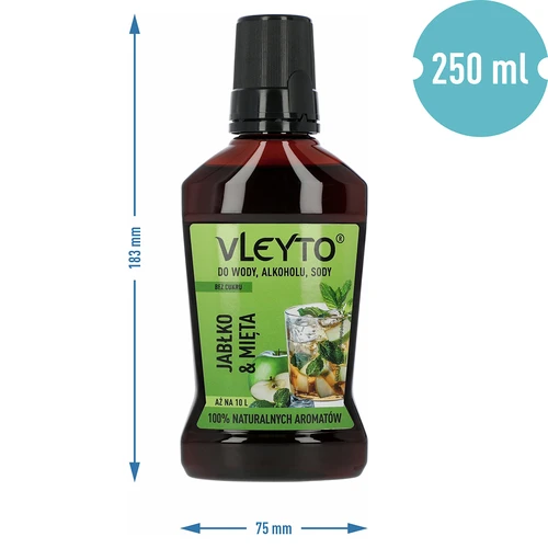 VLEYTO Μέντα & Μήλο – γευστική εσάνς με φυσικά αρώματα, 250 ml - 5