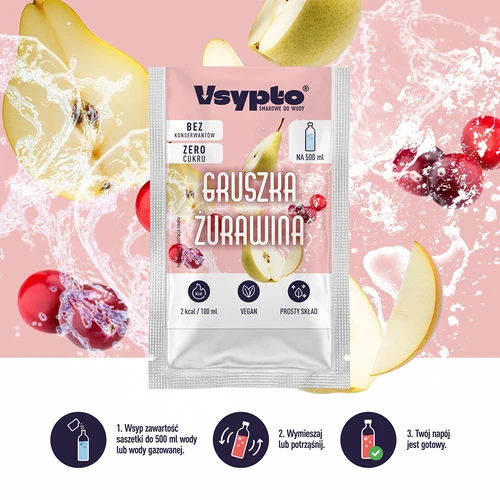 VSYPTO με γεύση Αχλάδι & Κράνμπερι, 3 g - 6