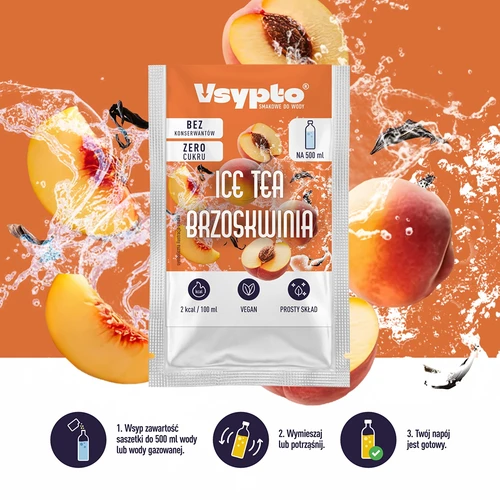 VSYPTO με γεύση Ice Tea Ροδάκινο, 3g - 6