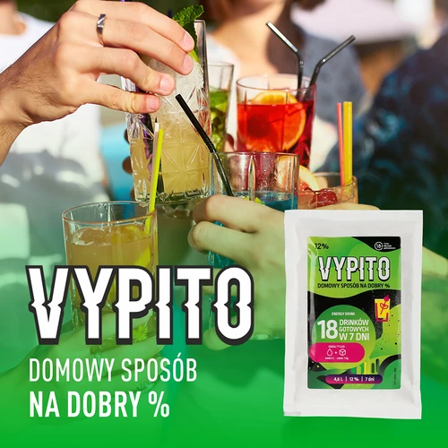VYPITO 12%, φακελάκι για 18 κοκτέιλ - Ενεργειακό ποτό, 126 g - 6