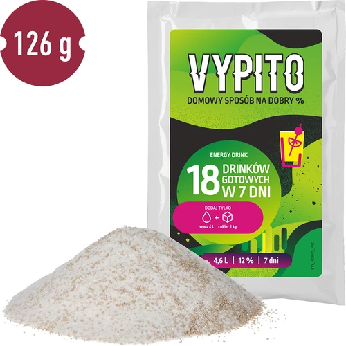VYPITO 12%, φακελάκι για 18 κοκτέιλ - Ενεργειακό ποτό, 126 g - 3