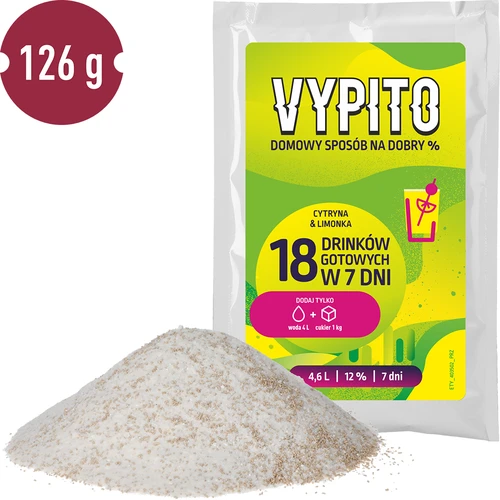 VYPITO 12%, φακελάκι για 18 κοκτέιλ - Λεμόνι & λάιμ, 126 g - 3