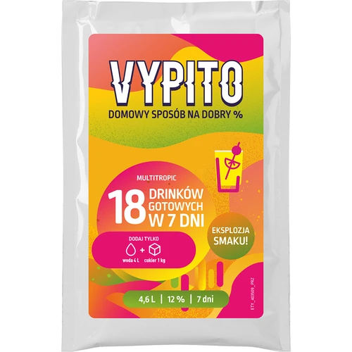VYPITO 12%, φακελάκι για 18 κοκτέιλ – Multitropic, 126g