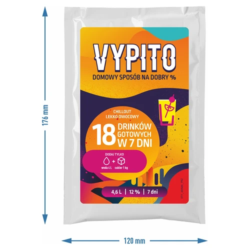 VYPITO 12%, φακελάκι για 18 ποτά - Chillout ελαφρώς φρουτώδες, 126 g - 4