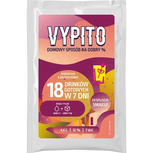 VYPITO 12%, φακελάκι για 18 ποτά – Μαρακούγια-Ροδάκινο, 126g