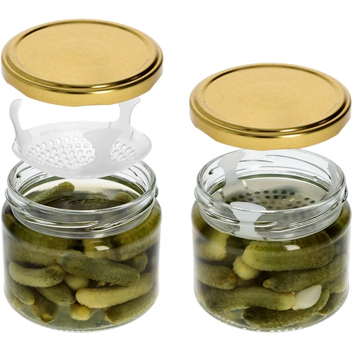 Χαμηλό βάζο 330ml - με χρυσό καπάκι fi 82/6, 6 τεμ. - 6