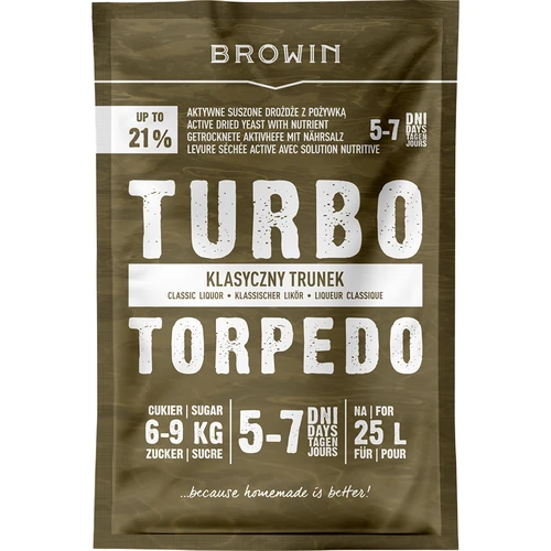 Ζύμες απόσταξης Turbo Torpedo 5–7 ημέρες 21% 100 g