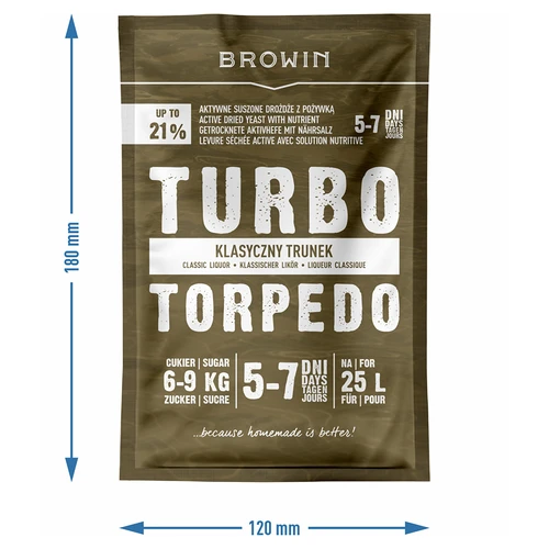 Ζύμες απόσταξης Turbo Torpedo 5–7 ημέρες 21% 100 g - 6