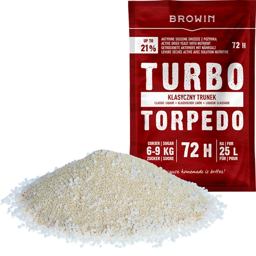 Ζύμες απόσταξης Turbo Torpedo 72h 21% - 120 g - 3