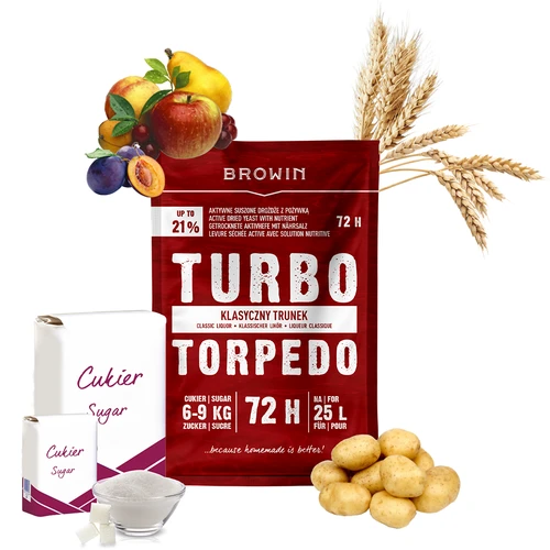 Ζύμες απόσταξης Turbo Torpedo 72h 21% - 120 g - 4