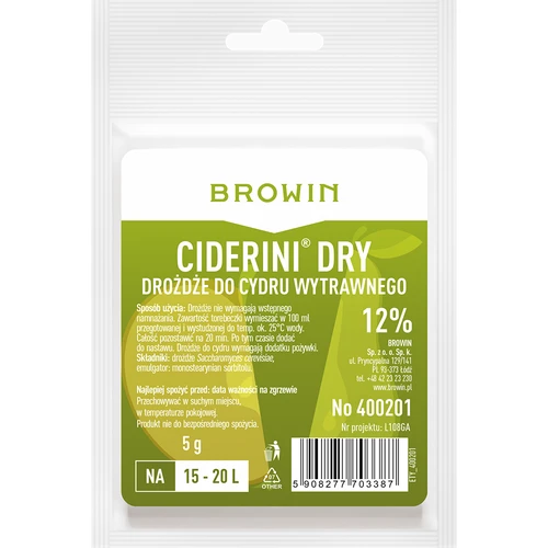 Ζύμες για μηλίτη Ciderini Dry, 5 g  - 1 