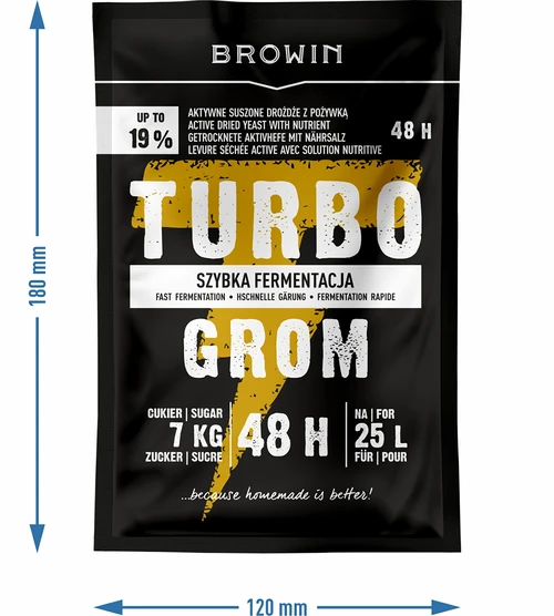 Ζύμη οινοπνευματοποιίας Turbo Grom 48h - 4